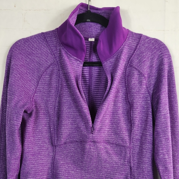 Lululemon Runderful Slim Fit 1/2 Zip Running Pullover Purple Tender Violet 8 - Picture 6 of 16
